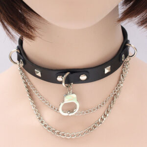 Hip Hop Punk Accessories Leather Collar