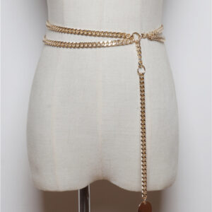 Ladies Dresses Decorated With Thin Belts And Chains