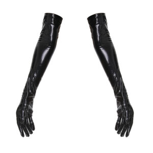 Women’s Fashion Simple High Elasticity Bright Leather Gloves