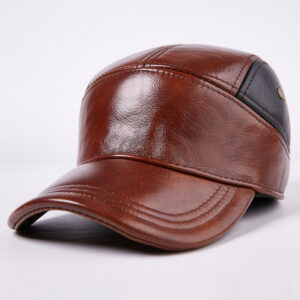 Casual Outdoor Trend Single-hat Leather Hat Winter