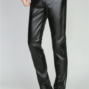 Genuine Leather Men’s First Layer Slim Motorcycle Pants