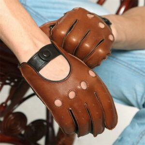 Men’s Driving Leather Driving Touch Screen Gloves