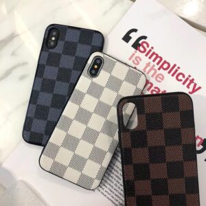 Leather Check Phone Case