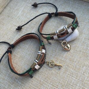 Vintage Hand-woven Ethnic Leather Couple Jewelry