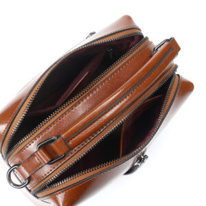 Leather casual fashion oil wax leather bag