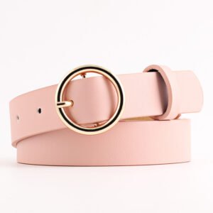 Women’s jeans round buckle belt women