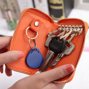 Leather men’s card holder car key case