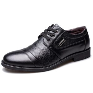 Men’s Casual Leather Shoes Lychee Pattern Leather Shoes Men’s Shoes