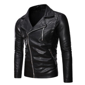 Motorcycle Leather Jacket Plus Size Coat