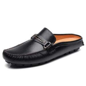 Men’s Slippers, Men’s Trendy, Summer Leather Half-Support Men