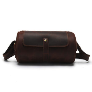 Vintage Leather Cylinder Bag