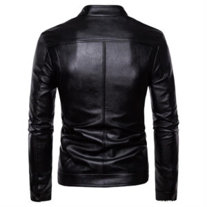 Foreign Trade Stand-Up Collar Sportsman Motorcycle Leather Washed Pu Leather Jacket Coat Men Leather Jacket Coat