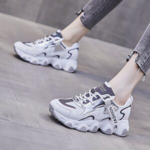 Chunky Leather Sneaker Women Spring Autumn Fashionable