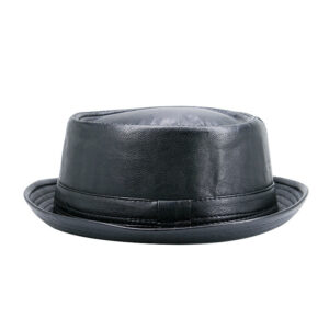 Vintage pu leather jazz hat