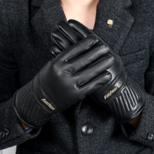 Gloves men winter plus velvet thickening