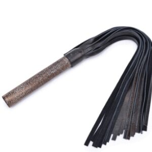 Hot Bdsm Spanking Flogger Genuine Leather Archaize Wooden Handle