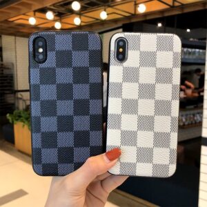 Leather Check Phone Case