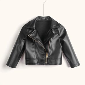 Children’s Leather Motorcycle Leather Jacket Clothes