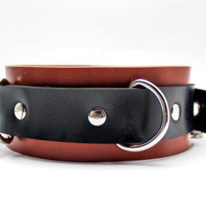 Pure Handmade Rubber Red Background Black Collar