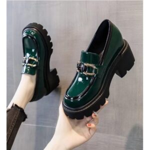 British Style Vintage Leather Shoes Women