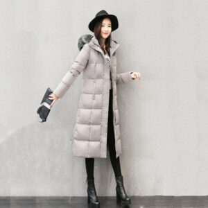 Long down jacket women