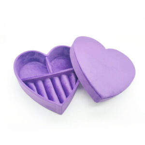 Velvet Heart-shaped Jewellery Box