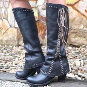 Autumn And Winter New Leather Boots Boots Women’s Boots