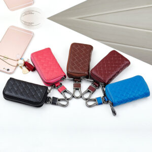 Car key case leather key case men’s woven