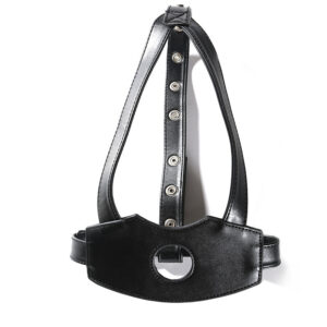 Pullover Mask Ball Gag Female Bondage Leather Toys