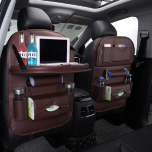 Leather Car Seat Back Hanging Bag Car Storage Bag