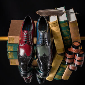 Business Formal Wear Leather Shoes Men British Square Toe Men’s Shoes Cowhide Color Matching