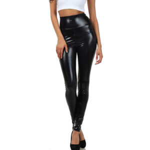 Bright Leather Women’s High Waist Pants