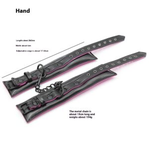 Sex Adult Supplies Binding Hand And Neck Cuff Leather Couple Alternative Training Toys Binding Buckle