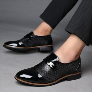 Embossed Men’s Leather Shoes, Men’s Casual Leather Shoes