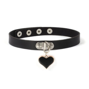 Cortex Leather Collar Necklace Female Love Bondage Clavicle Chain Heart-shaped