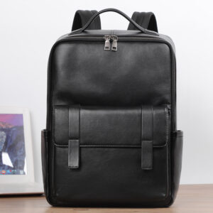 Large Capacity Men’s Leather Computer Backpack