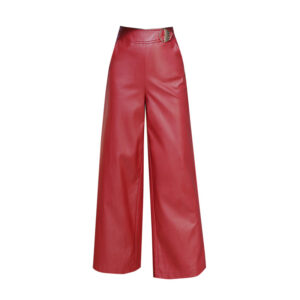 Sessanna Wide Leg  Women’s Straight-leg Trousers Leather Pants