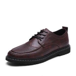 Leather Shoes Casual Shoes Summer Men’s Shoes Breathable Small Leather Shoes