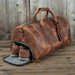 Horse leather men’s travel bag