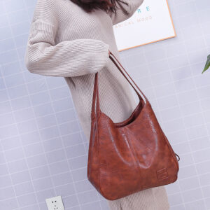 Soft leather shoulder bag