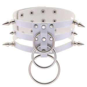 Three rows of three rings rivet collar