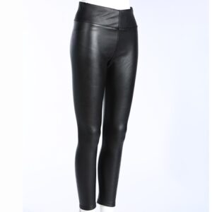 Plush Thick High Waist PU Slim Slim Leather Pants Slim Leggings