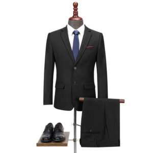 Men’s Casual Business Suit Two-piece Suit Plus Size Work Ball Suit Men