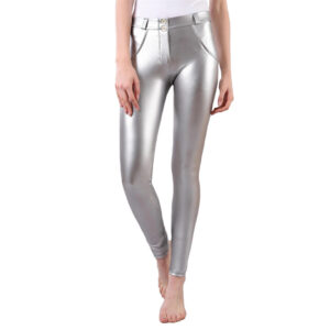 Women’s Yoga Fitness Peach Butt Lifting Leather Pants