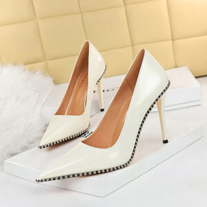 Women’s Patent Leather Pumps Pointed Toe High Heels