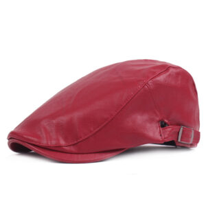 Men’s Fashionable Leather Forward Hat