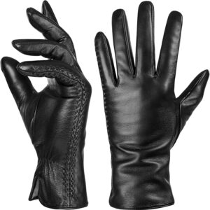 Winter Women’s Warm Leather Gloves