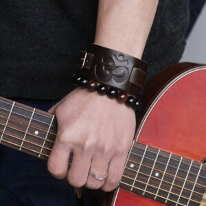 Leather bracelet six-word mantra explosion models leather bracelet jewelry