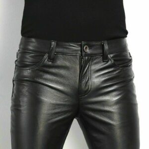 Fashion Men’s Long Leather Pants