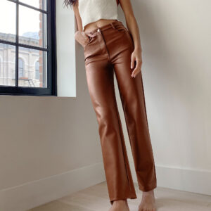 Women’s French Temperament All-match Leather Pants